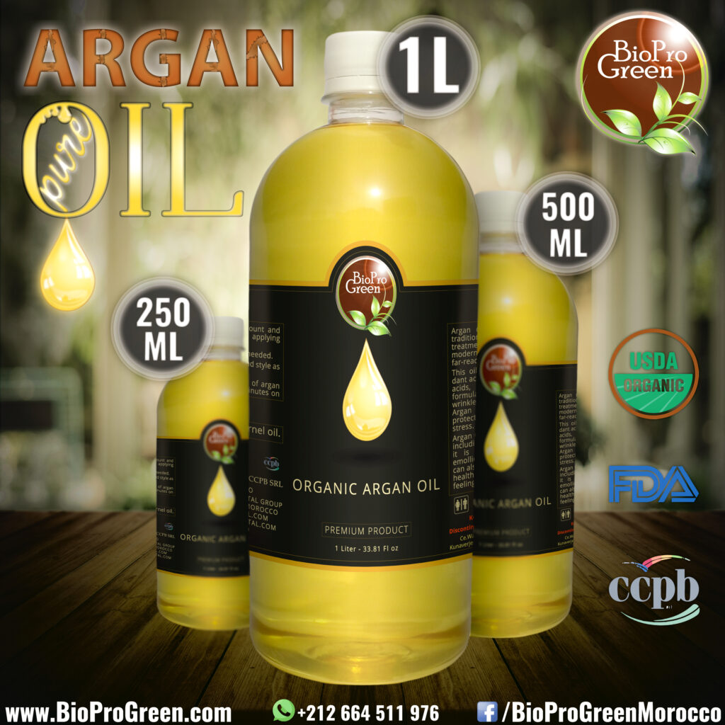 bottles of argan oil